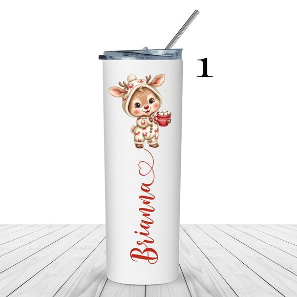 Cute Christmas Skinny Tumbler, Christmas Gift For Her - Picture 1 of 3